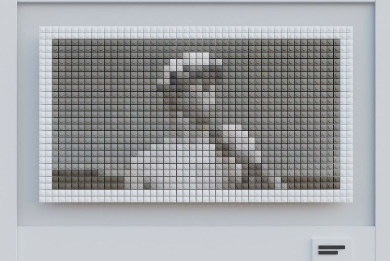 Imagem de pixels representndo a visao computacional