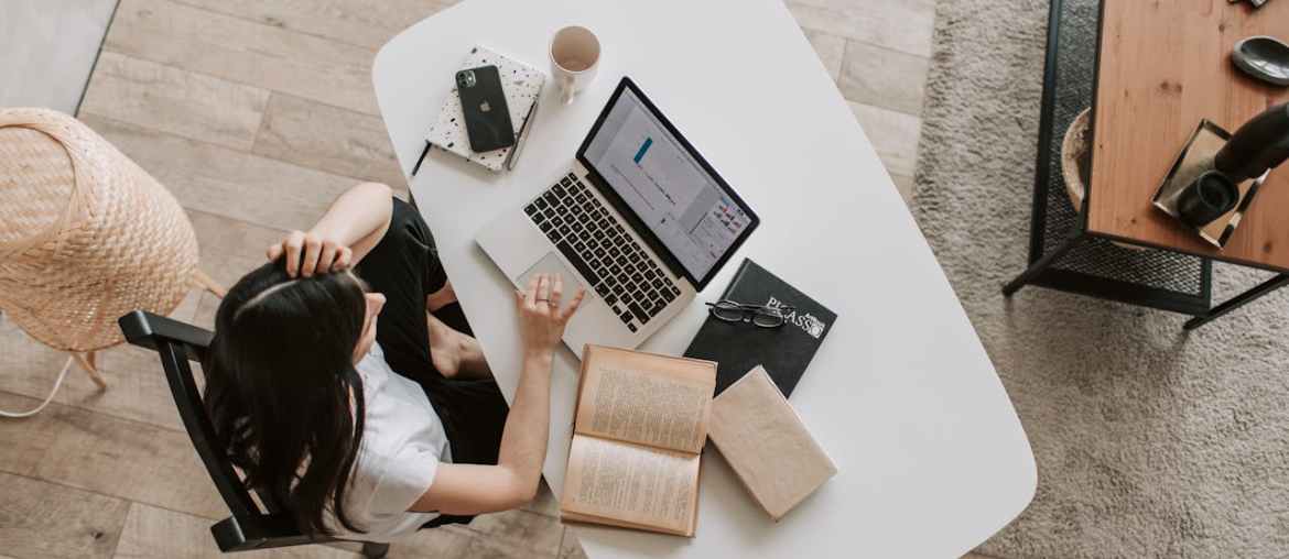 Image of a woman working on a automated ui testing