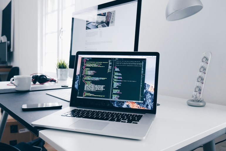 Python code on a laptop