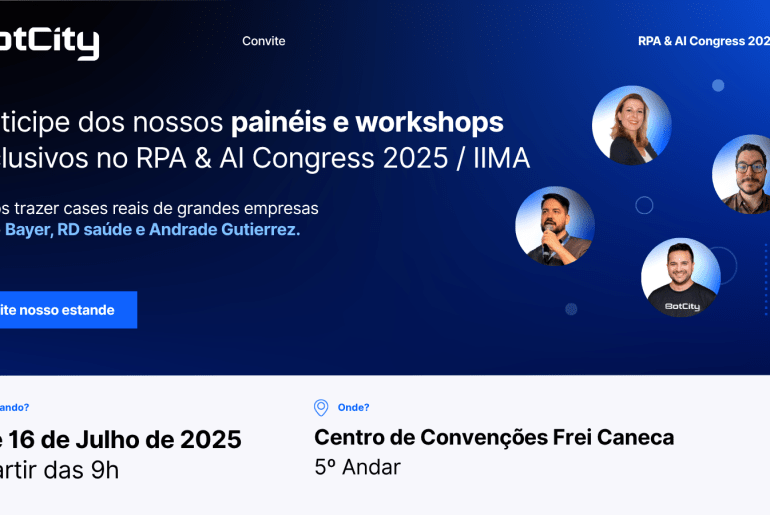 Imagem do banner da BotCity para Congresso RPA e IA 2025